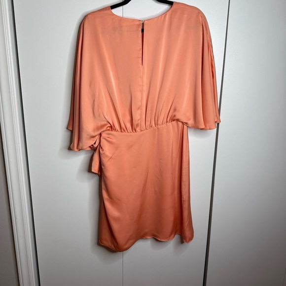 Ramy Brook Alexis Mini Faux Wrap Dress Peach Sz 6 - Picture 8 of 15